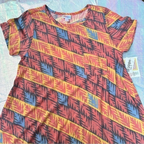 NWT LulaRoe Swing Dress Carly Patch Pocket High Low Hemline Cool Open Sleeve - Picture 4 of 11
